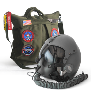 HGU-33 Plain Grey Flight Helmet Movie Prop of USN United States Navy Pilot Aviator