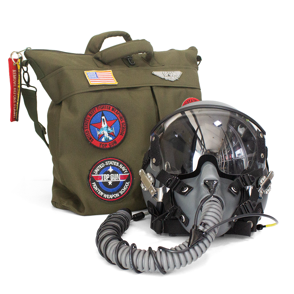 HGU-55 Plain Grey Flight Helmet Movie Prop of USN United States Navy Pilot Aviator