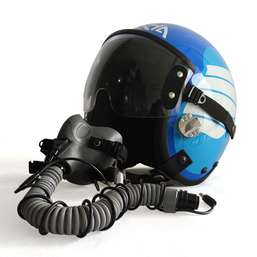 HGU-55 Blue Omaha Helmet Movie Prop of USN United States Navy Pilot Aviator - Image 14