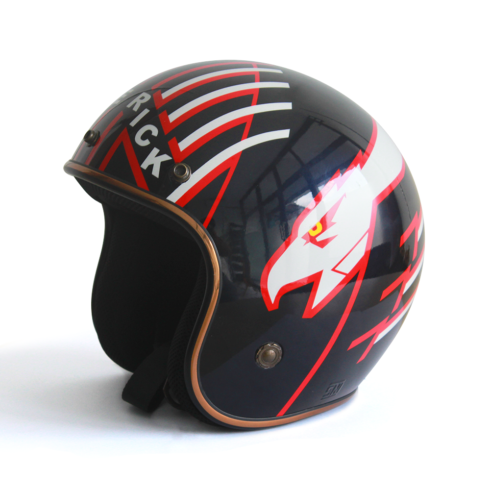 RSV Classic Top Gun Maverick Airbrush Motorcycle Helmet - Image 2
