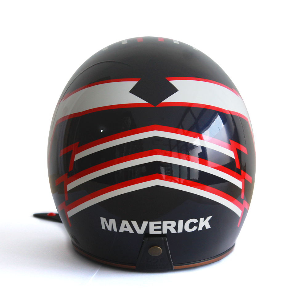 RSV Classic Top Gun Maverick Airbrush Motorcycle Helmet - Image 3