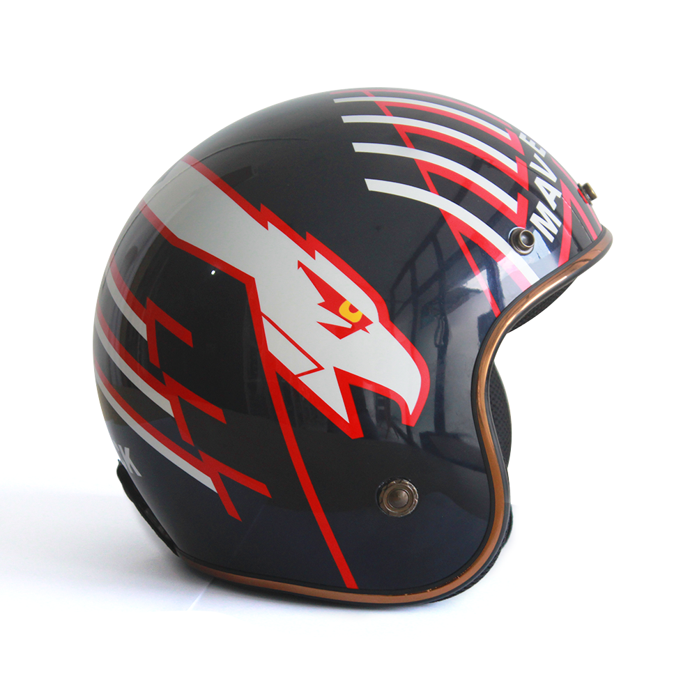 RSV Classic Top Gun Maverick Airbrush Motorcycle Helmet - Image 4