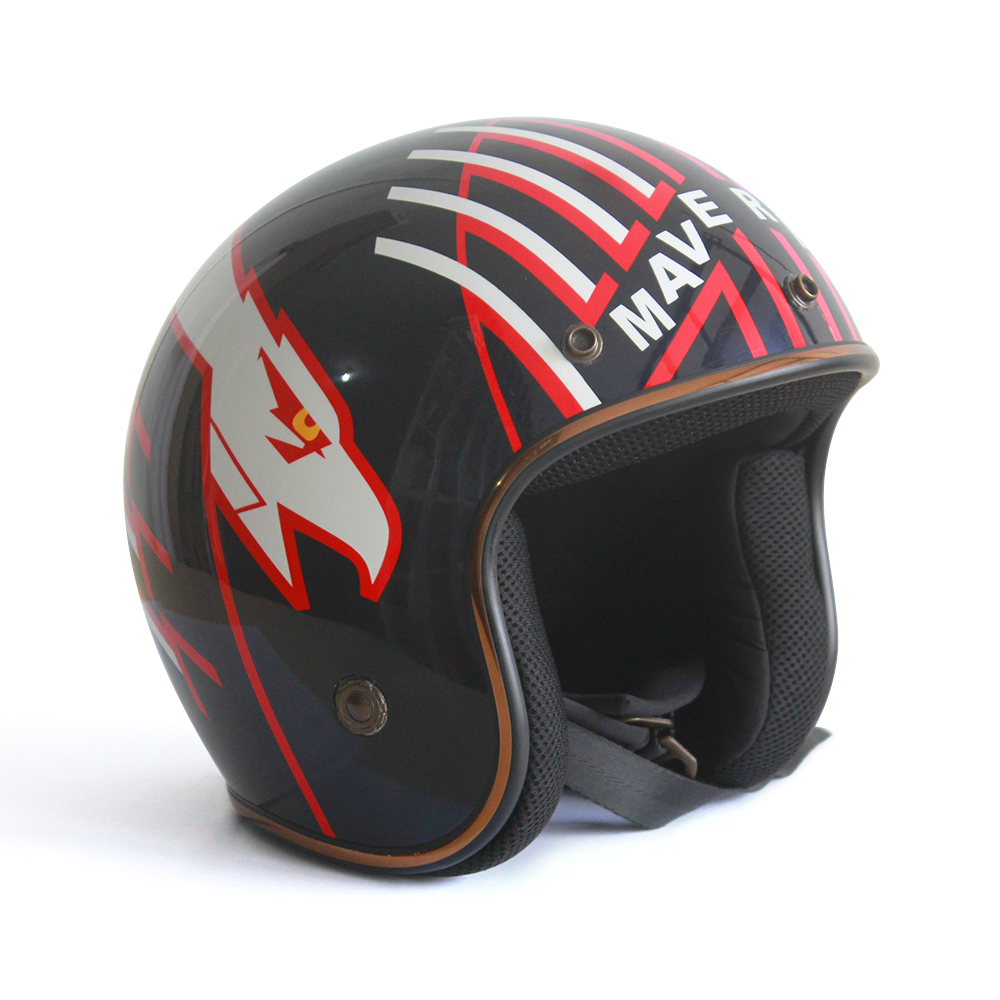 RSV Classic Top Gun Maverick Airbrush Motorcycle Helmet - Image 5
