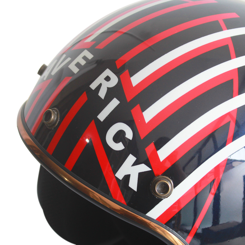 RSV Classic Top Gun Maverick Airbrush Motorcycle Helmet - Image 6